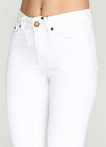 Джинсы Gestuz завужені однотонні білі джинсові