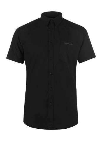 Черная кэжуал рубашка с логотипом Pierre Cardin