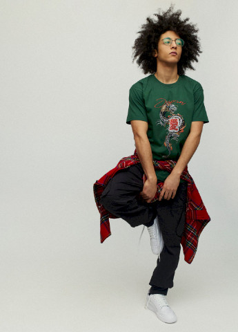 Темно-зелена футболка чоловіча YAPPI