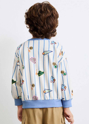 SHEIN свитшот рисунок белый кэжуал полиэстер