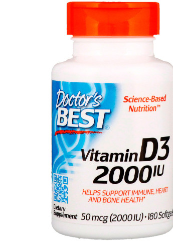Витамин Д3 Vitamin D3 (2000 IU) 180 Softgels Doctor's Best (254371852)