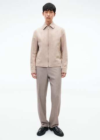 Темно-бежевая демисезонная куртка куртка-пиджак H&M