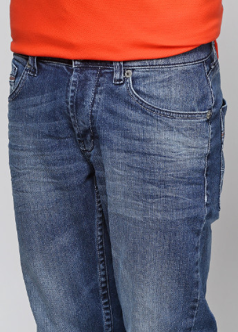 Синие демисезонные со средней талией джинсы Bruno Banani