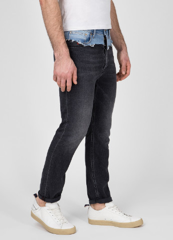 Серые демисезонные прямые джинсы Diesel