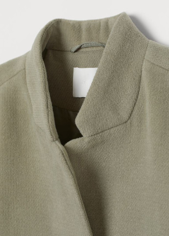 Сіро-зелене демісезонне Пальто однобортне H&M
