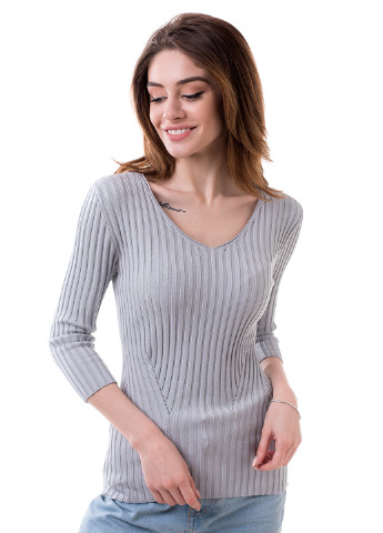 Светло-серый демисезонный пуловер пуловер Bakhur