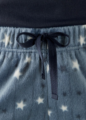 Синяя всесезон пижама (лонгслив, брюки) лонгслив + брюки Esmara