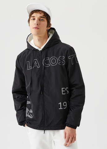 Черная демисезонная куртка Lacoste