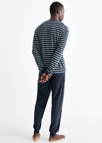 Темно-синій світшот C&A смужка без декору (352576179)