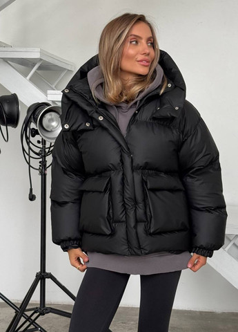 Чорний зимній Пуховик No Brand