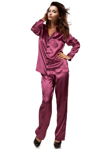 Бордовая всесезон пижама (брюки, кофта) Miorre