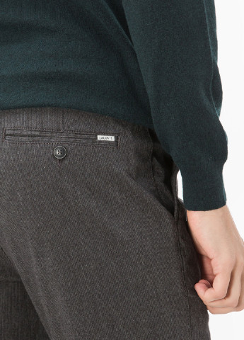 Темно-серые кэжуал демисезонные зауженные брюки Lacoste