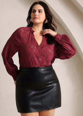 Бордовая блуза SHEIN