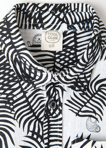 Черно-белая кэжуал рубашка с цветами Cool Club