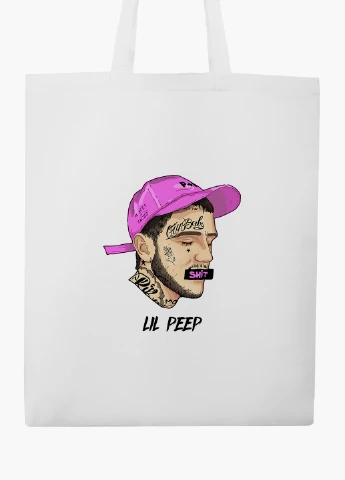 Еко сумка шоппер біла Ліл Піп (Lil Peep) (9227-2635-WT-2) екосумка шопер 41*35 см MobiPrint (219151218)