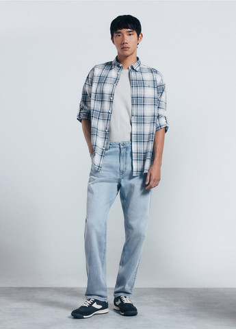 Голубой кэжуал рубашка в клетку Springfield