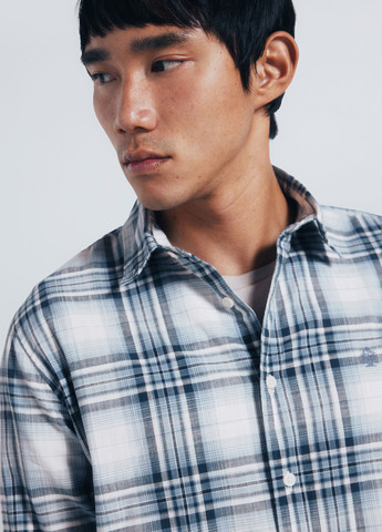 Голубой кэжуал рубашка в клетку Springfield