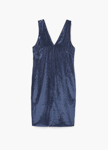 Темно-синя коктейльна плаття, сукня а-силует Mango однотонна