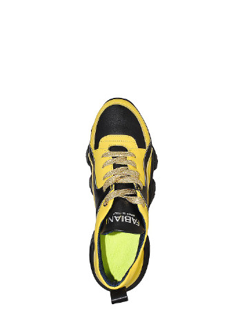 Жовті осінні кросівки r20-404 жовтий-чорний Fabiani