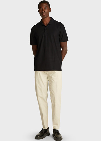 Черная футболка-поло для мужчин Calvin Klein однотонная