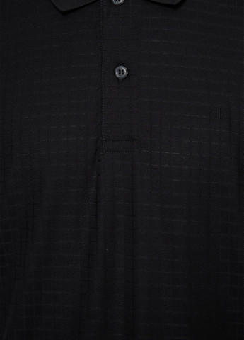 Черная футболка-поло для мужчин Calvin Klein однотонная