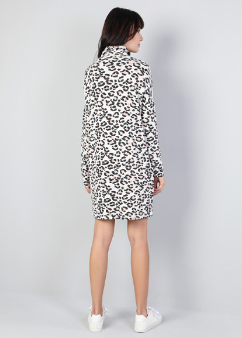 Комбинированное кэжуал платье платье-свитер Colin's леопардовый