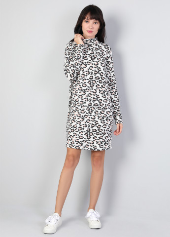 Комбинированное кэжуал платье платье-свитер Colin's леопардовый