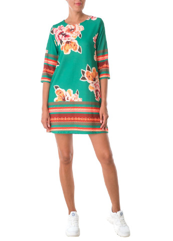 Зеленое кэжуал платье Miss Miss с цветочным принтом