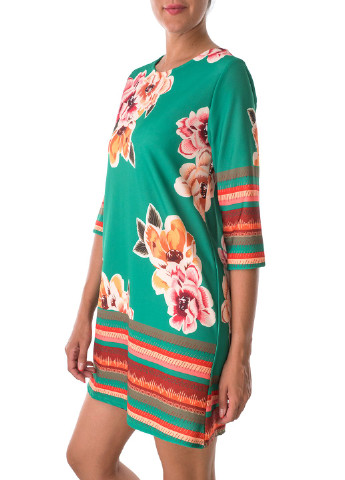 Зеленое кэжуал платье Miss Miss с цветочным принтом