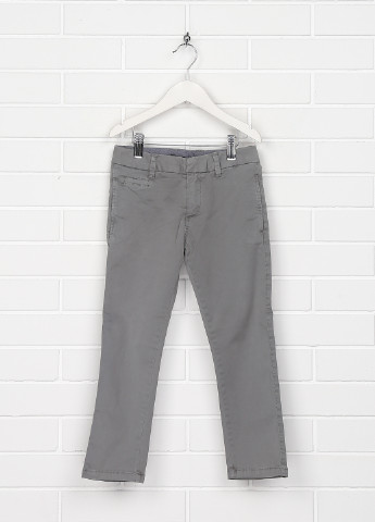 Серые кэжуал демисезонные брюки со средней талией Heach Junior
