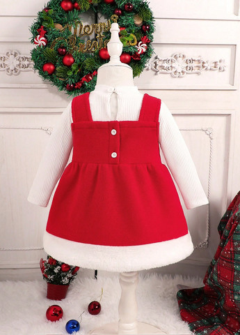 Комбинированный зимний костюм (гольф, сарафан, колпак) SHEIN