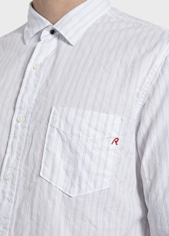 Белая кэжуал рубашка в полоску Replay