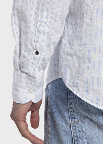 Белая кэжуал рубашка в полоску Replay