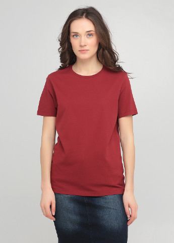 Бордовая летняя футболка Asos