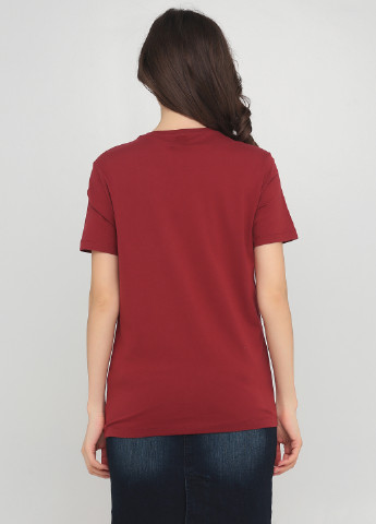 Бордовая летняя футболка Asos