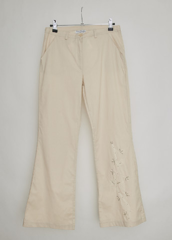 Светло-бежевые кэжуал демисезонные прямые брюки Pierre Cardin