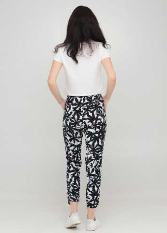 Черно-белые кэжуал летние зауженные, укороченные брюки F&F
