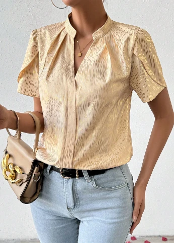 Золотиста блуза SHEIN