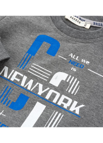 Сірий демісезонний костюм десткий "new york" (11495-92b-gray) Breeze