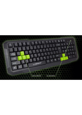 Клавиатура EGK102 Green USB (EGK102GUA) Esperanza (250604530)