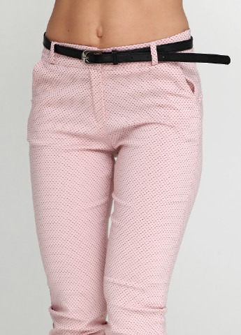 Светло-розовые кэжуал демисезонные брюки Moda in Italy