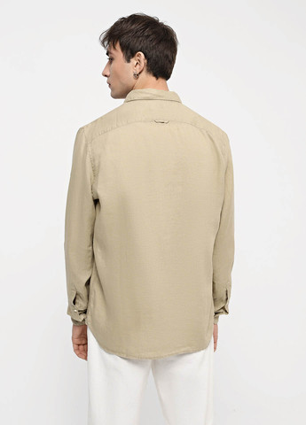 Бежевая кэжуал рубашка однотонная Timberland