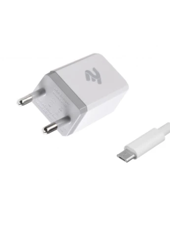 Зарядное устройство USB Wall Charger USB:DC5V/2.1A +кабель MicroUSB 2.4A, white (-WC1USB2.1A-CM) 2E (216637740)