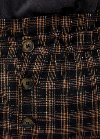 Темно-коричневые кэжуал демисезонные каррот брюки Pull & Bear