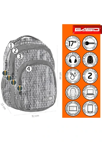 Жіночий міський рюкзак 32x44x25 см Paso (252154730)