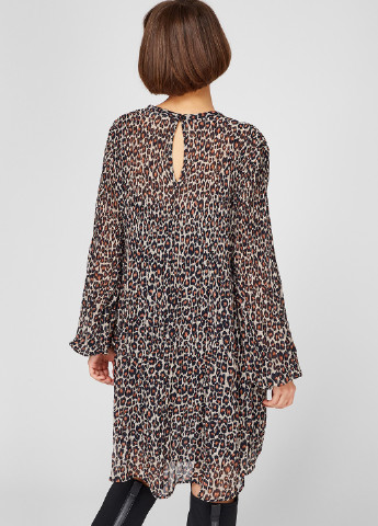 Комбинированное кэжуал платье Pepe Jeans леопардовый