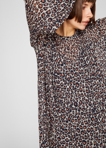 Комбинированное кэжуал платье Pepe Jeans леопардовый