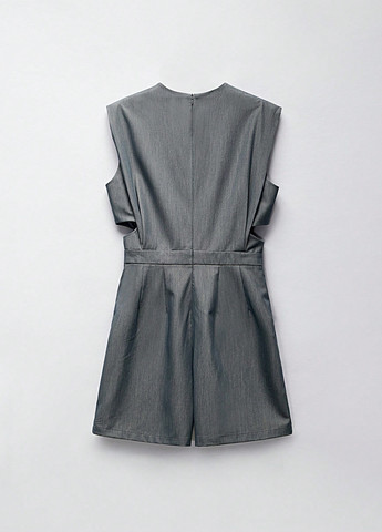 Комбінезон SHEIN комбінезон-шорти однотонний сірий кежуал поліестер, віскоза