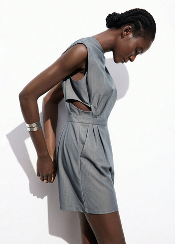 Комбінезон SHEIN комбінезон-шорти однотонний сірий кежуал поліестер, віскоза