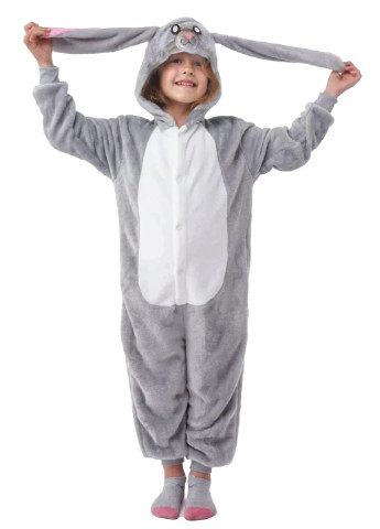 Пижама кигуруми для детей заяц серый Кигуруми (256519597)